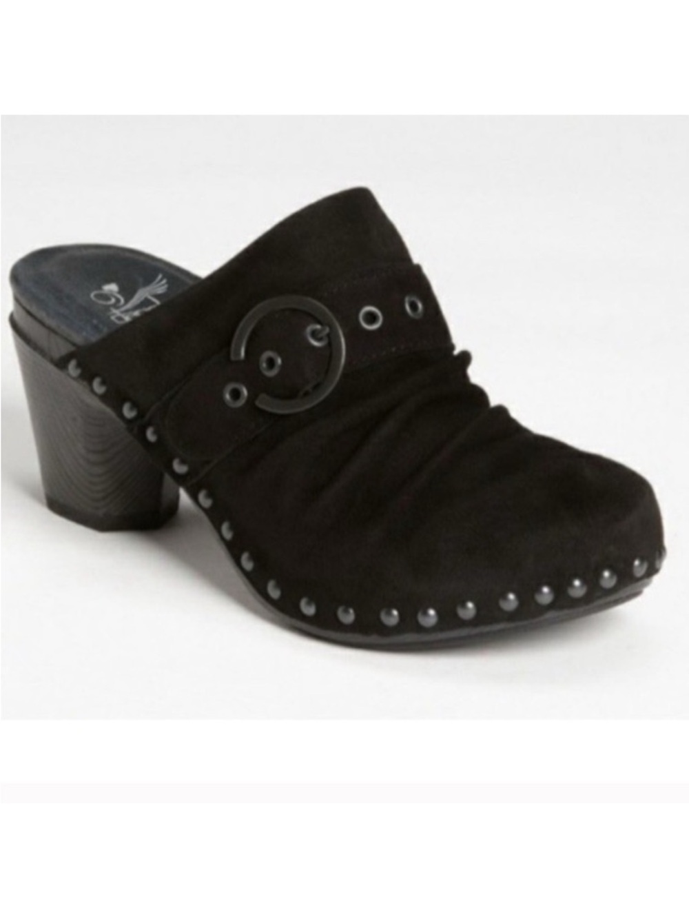 Dansko Nadine Women's Suede Leather Studded Buckle Clogs Slouchy EU 39